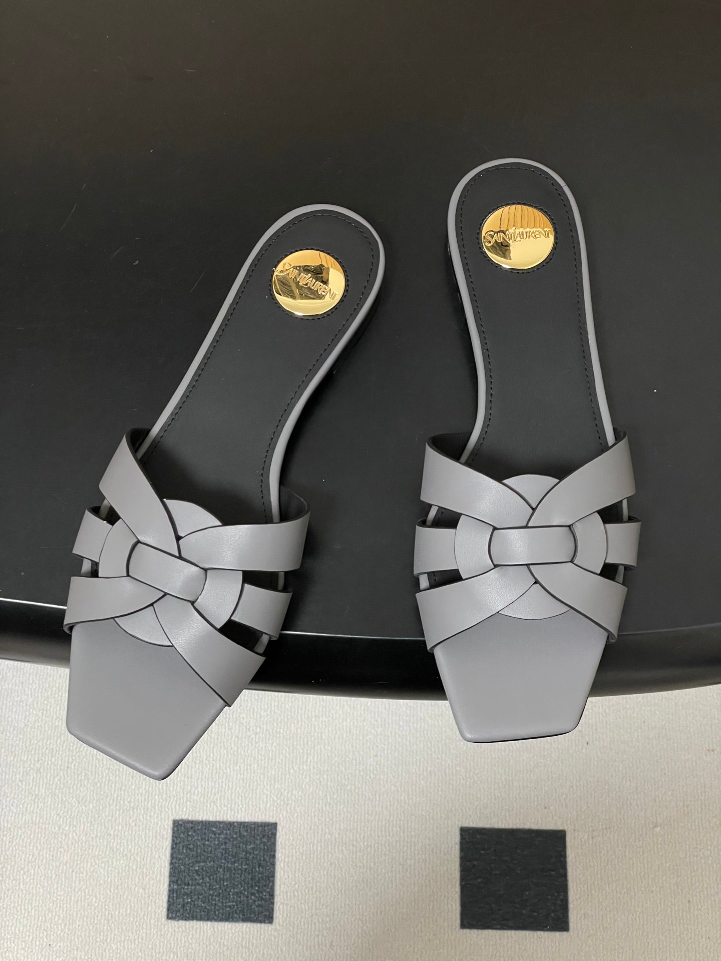YSL 26ss Melody Stiletto Flat Slippers Calfskin