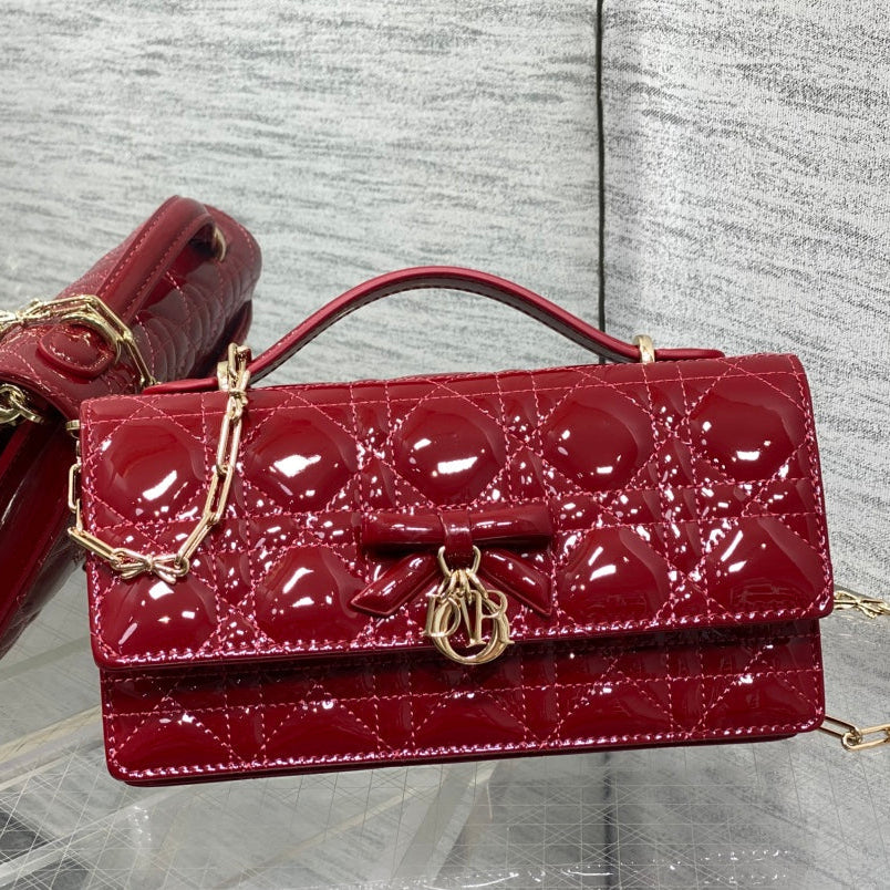 Dior 2026 My Dior Bag 21cm Patent Cannage Calfskin 284155