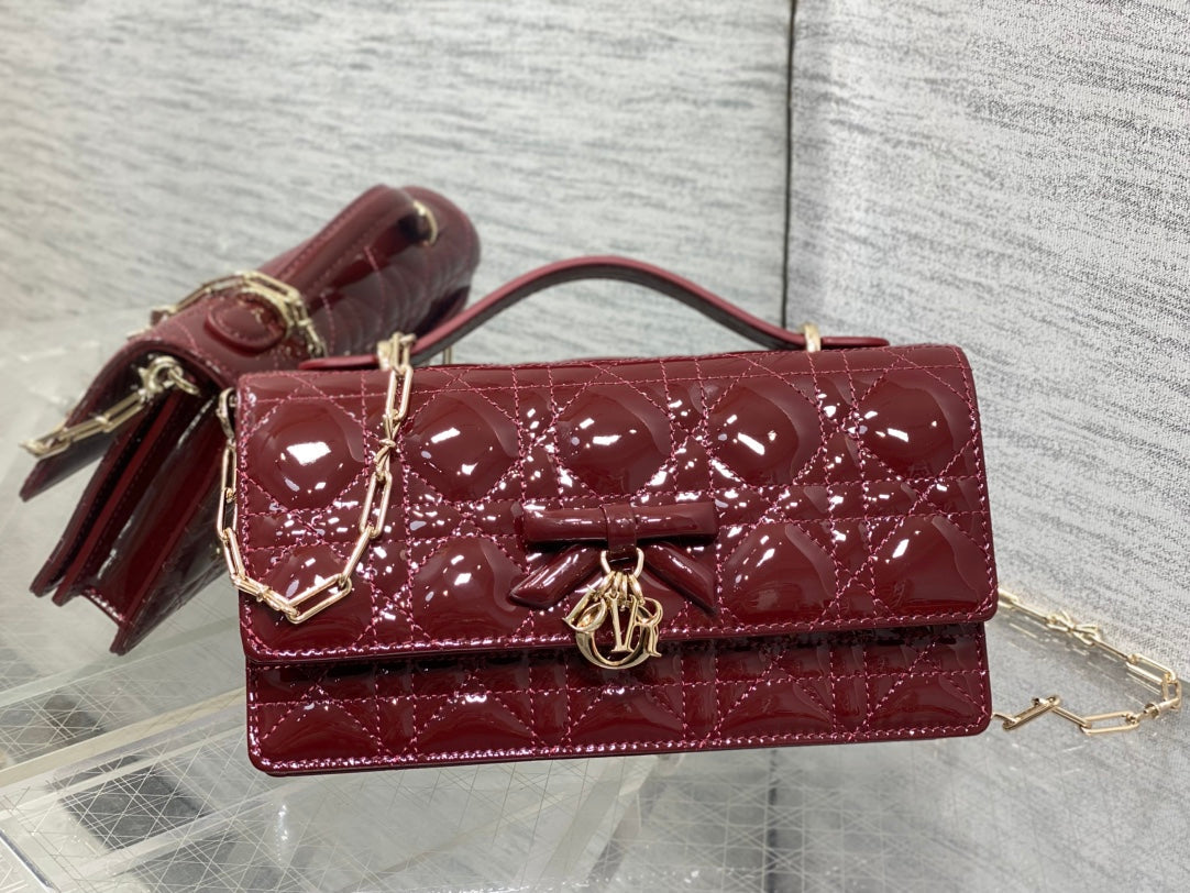 Dior 2026 My Dior Bag 21cm Patent Cannage Calfskin 284155