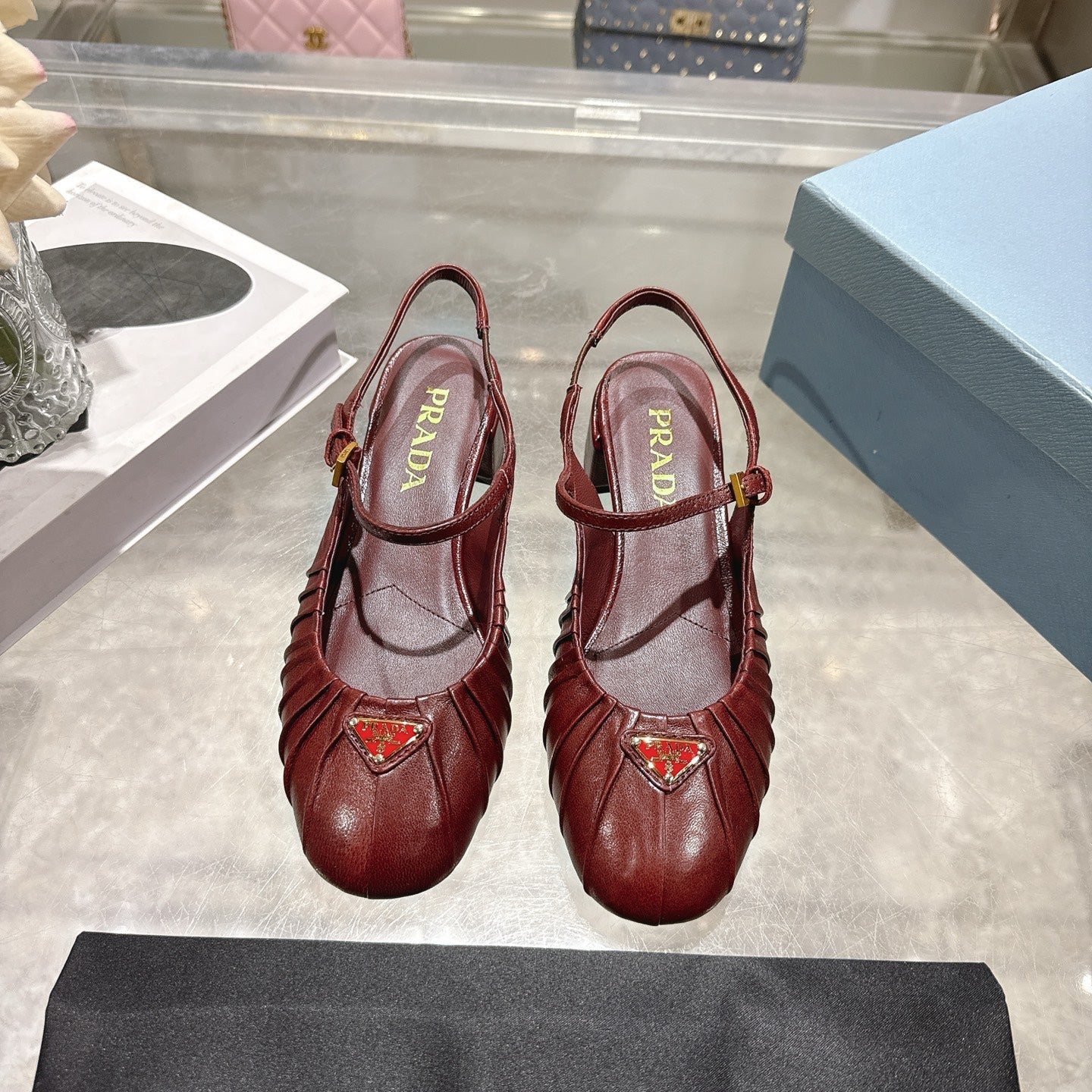 Prada 2026 Heel Slingback 40mm Sheepskin 715591