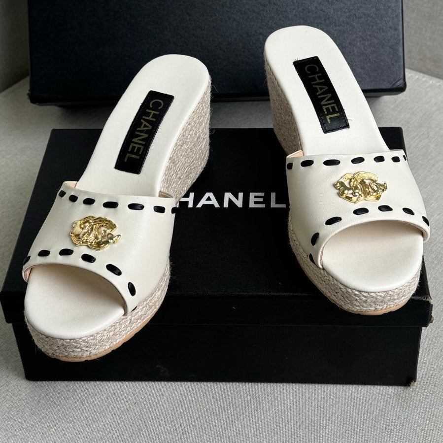 Chanel 2026 Classic Platform Sandals Sheepskin 823302