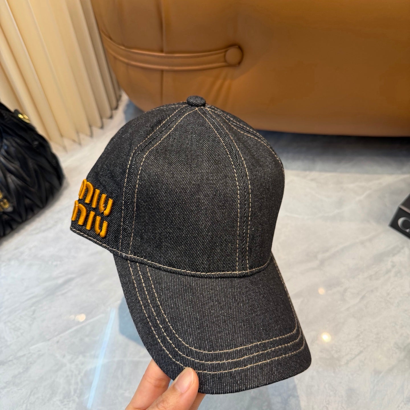 Miumiu Denim Baseball Cap 360759