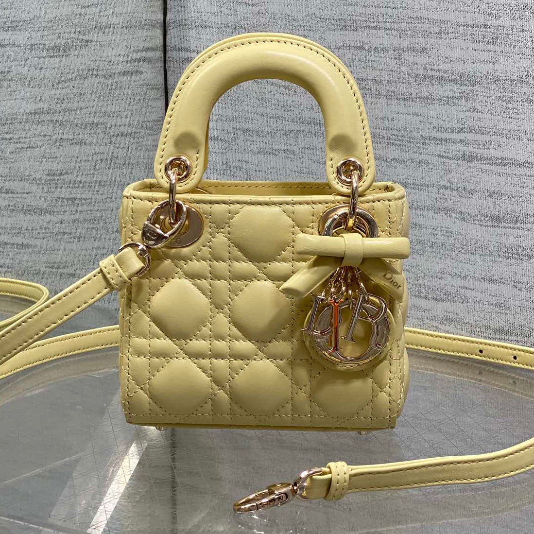 Dior 2026 Bow Lady Dior Yellow Lambskin 286571