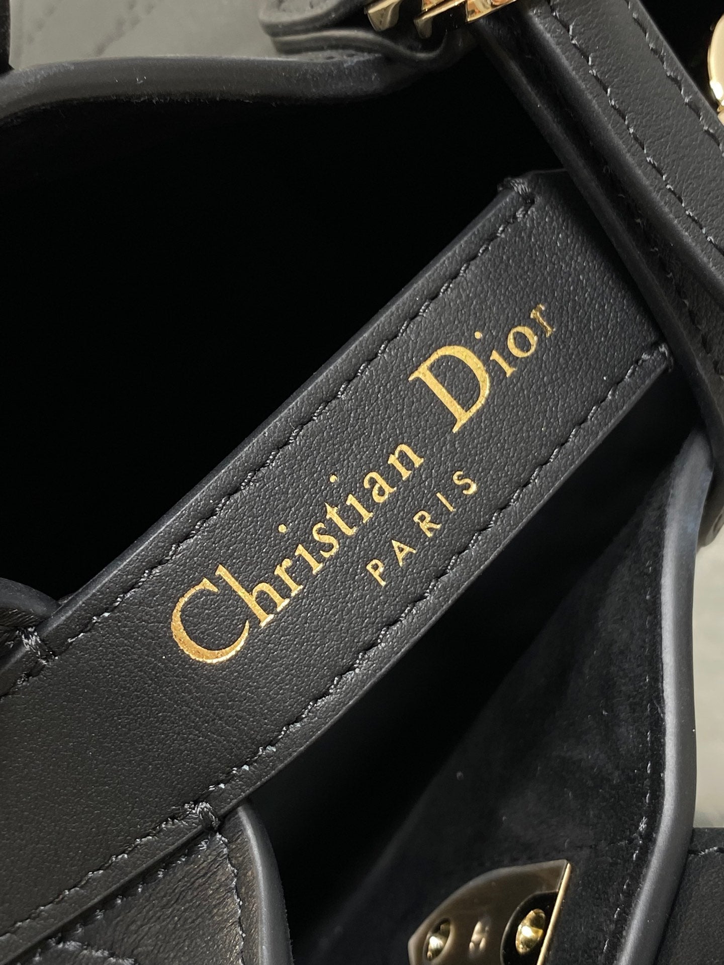 Dior 2026 Toujours Bag 18cm Black White Calfskin 286513