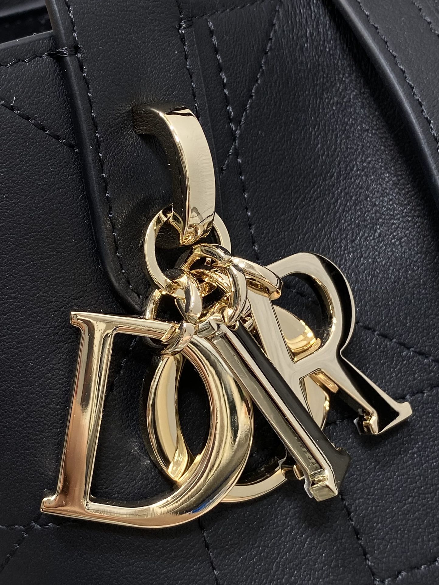 Dior 2026 Toujours Bag 18cm Black White Calfskin 286513
