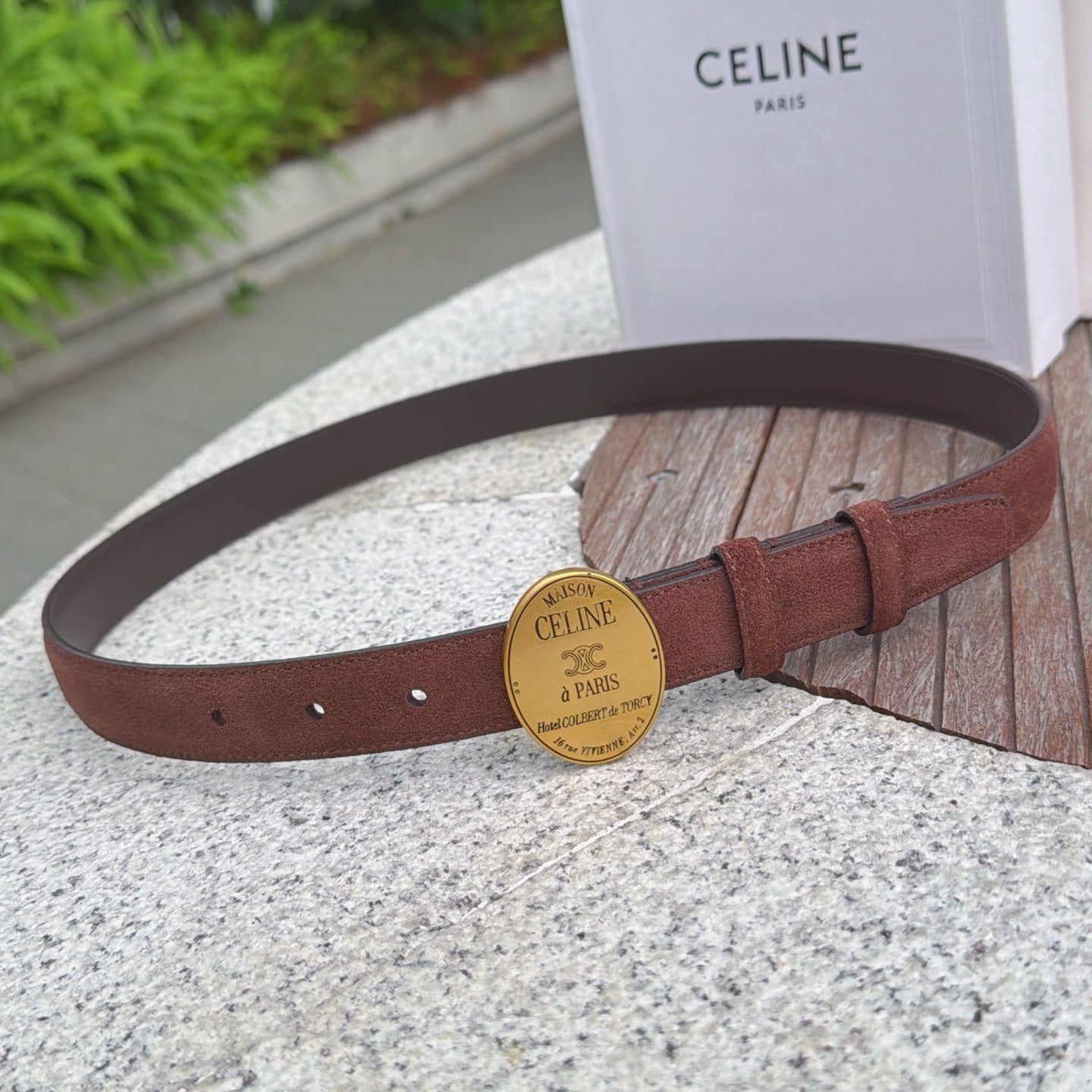 Celine 2026 Belt 2.5cm Suede