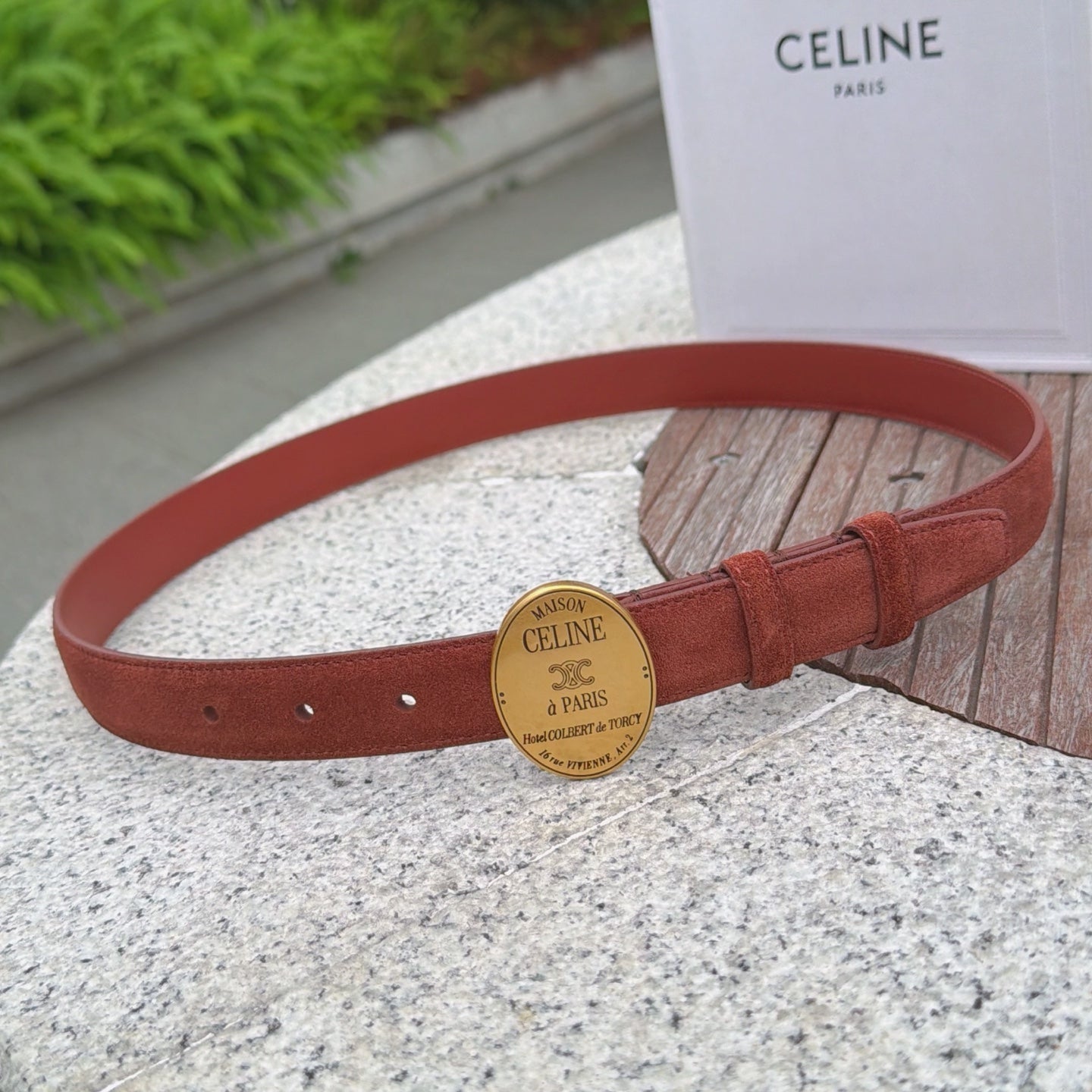 Celine 2026 Belt 2.5cm Suede