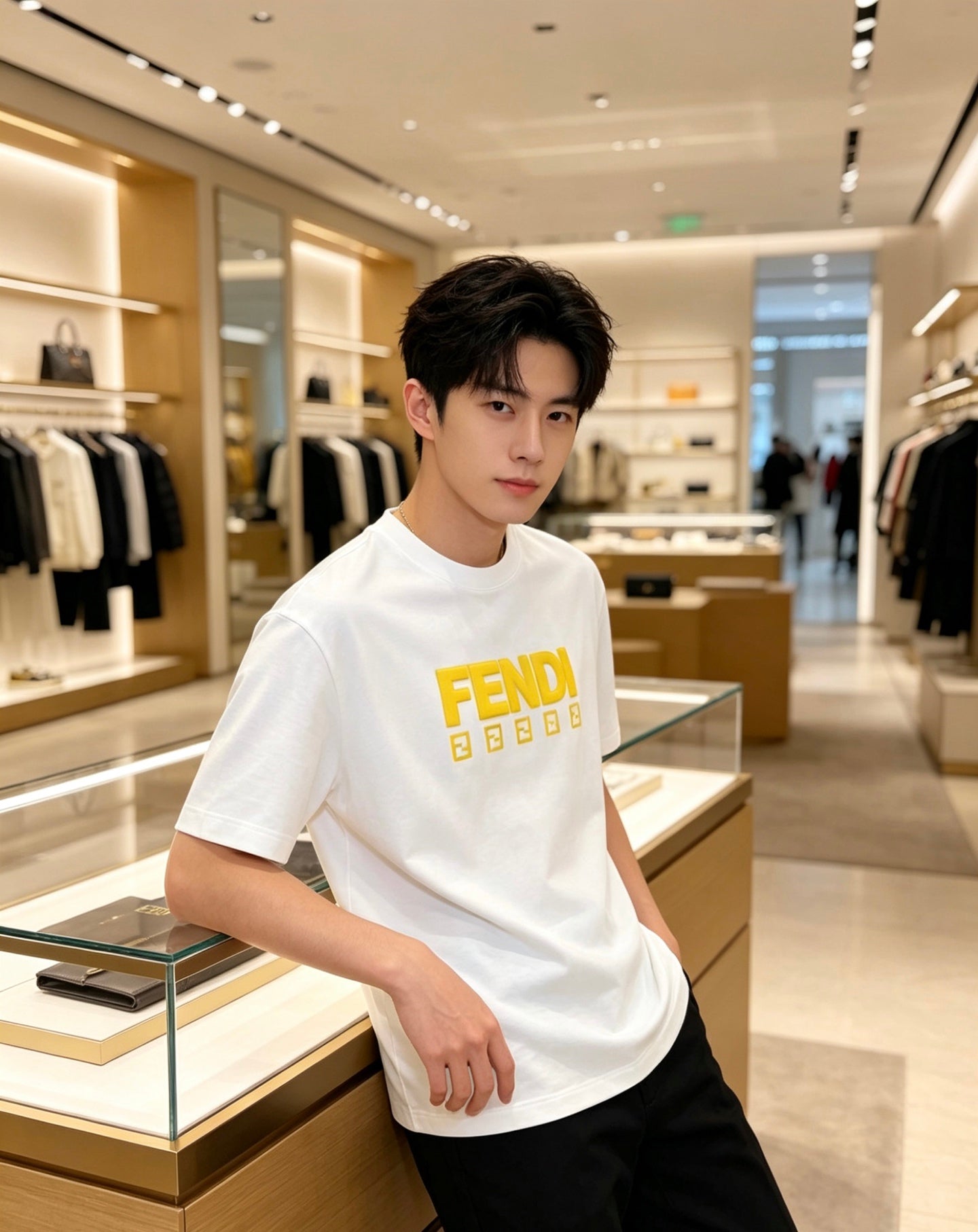 Fendi 2026 Men's Short-Sleeve T-Shirt Cotton 830791
