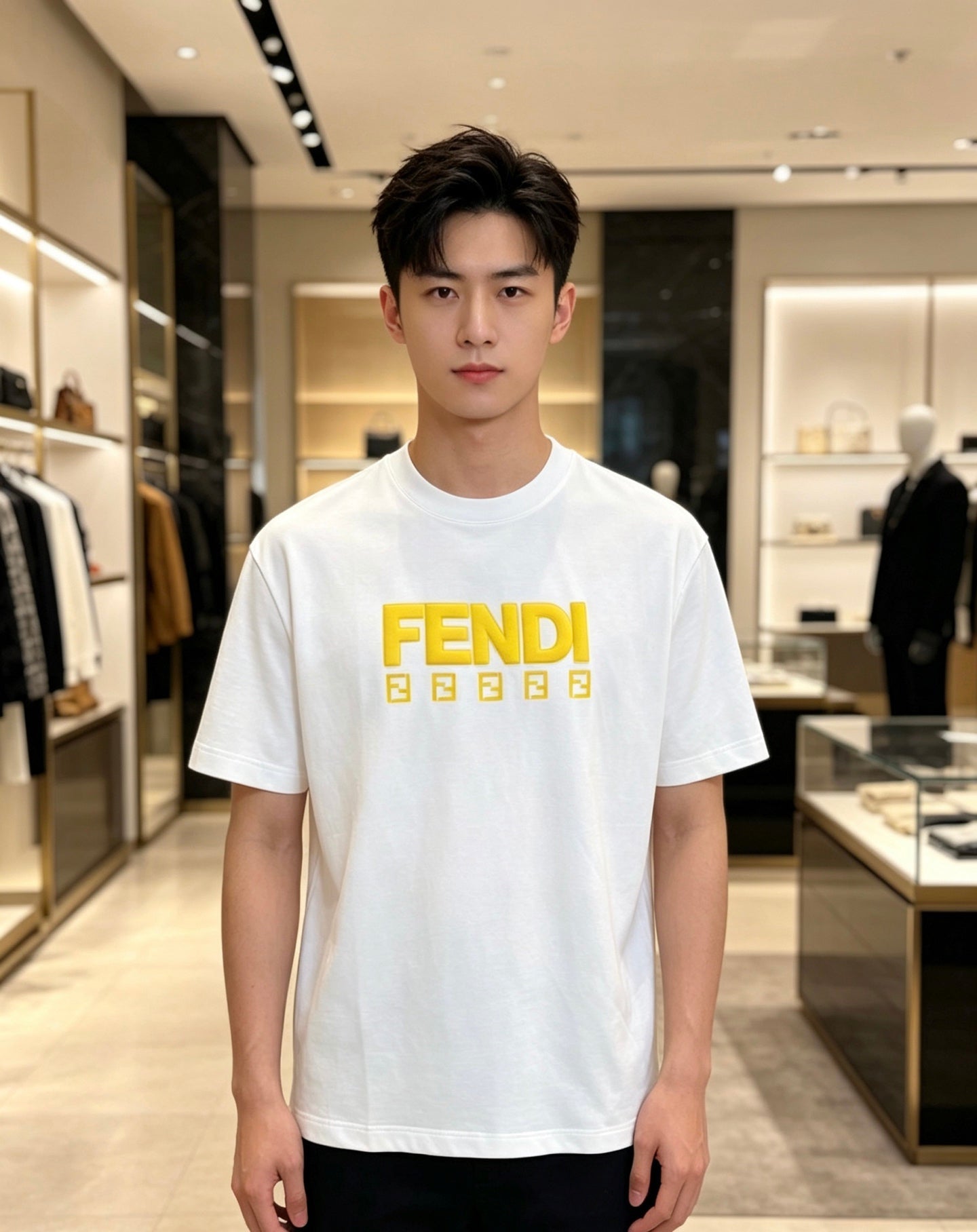 Fendi 2026 Men's Short-Sleeve T-Shirt Cotton 830791