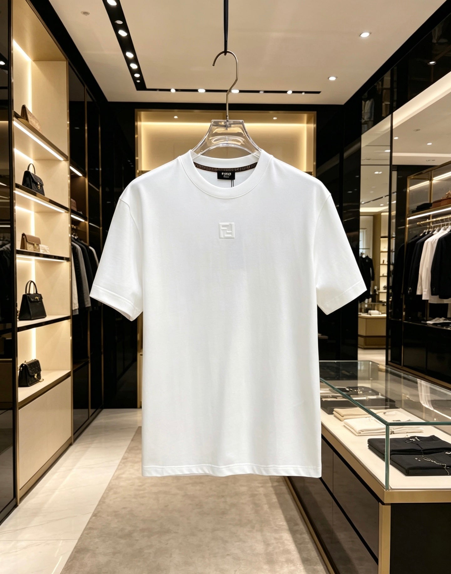 Fendi 2026 Men's Short-Sleeve T-Shirt Cotton  736623