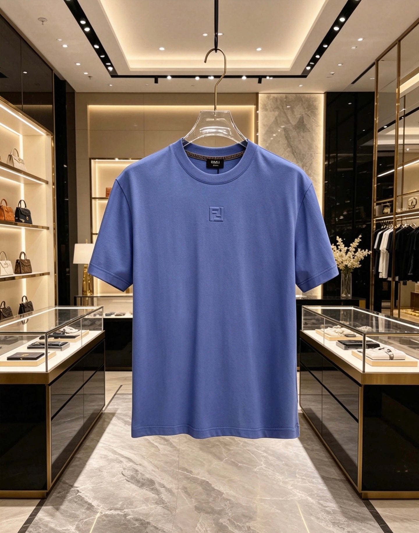 Fendi 2026 Men's Short-Sleeve T-Shirt Cotton  736623
