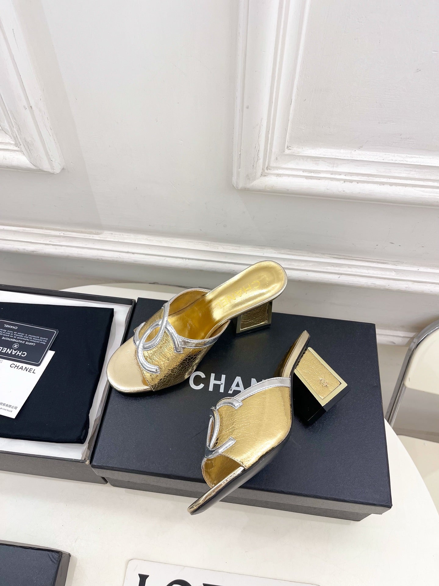 Chanel 2026 Chunky Heel Sandals Sheepskin 831299