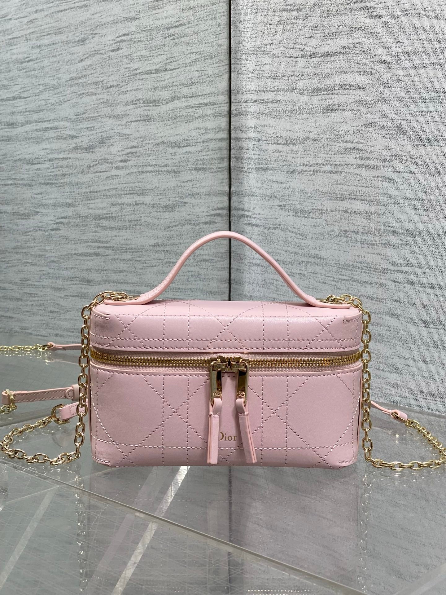 Dior 2026 Trianon Soft Vanity Bag 19cm Multicolor Lambskin 355388