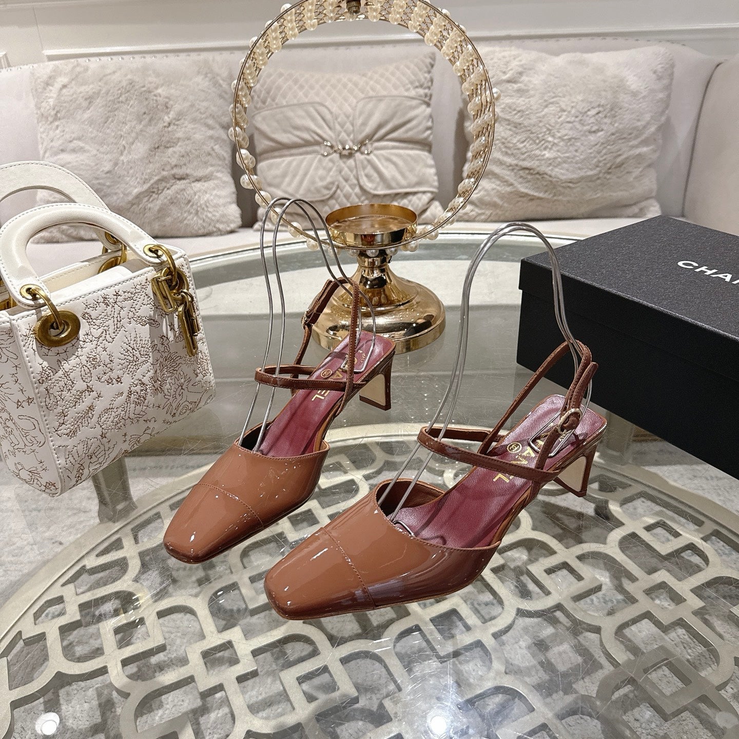 Chanel 2026 Mary Jane Sandals Leather Sheepskin 834483
