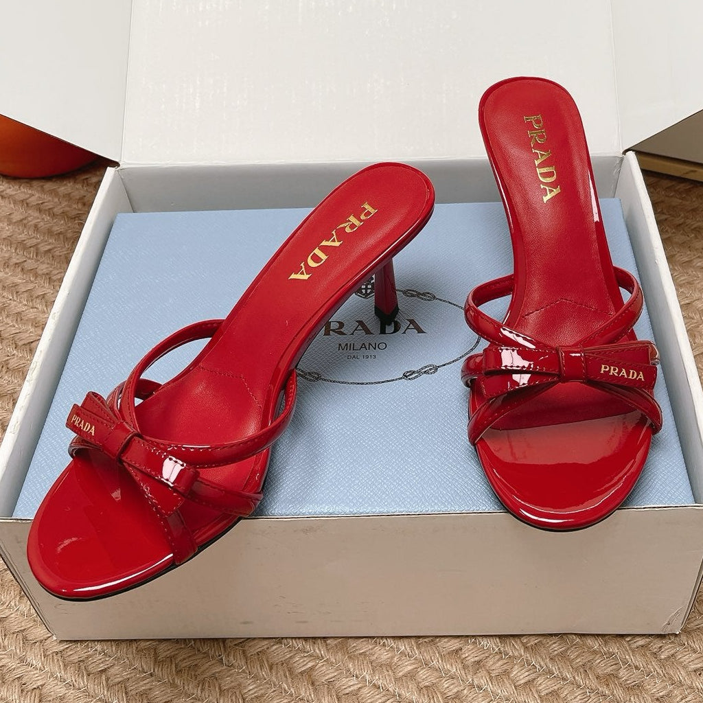 Prada 2026 Sandal 75mm Glossy Leather 854427