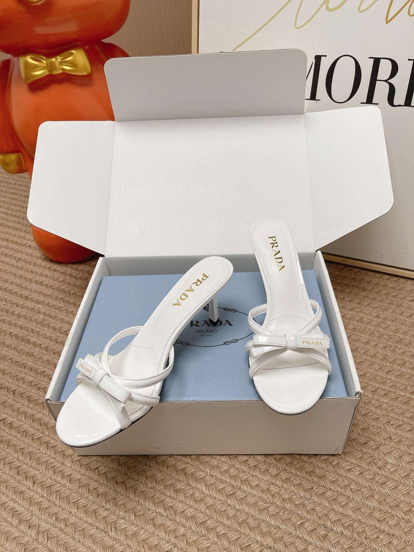 Prada 2026 Sandal 75mm Glossy Leather 854427