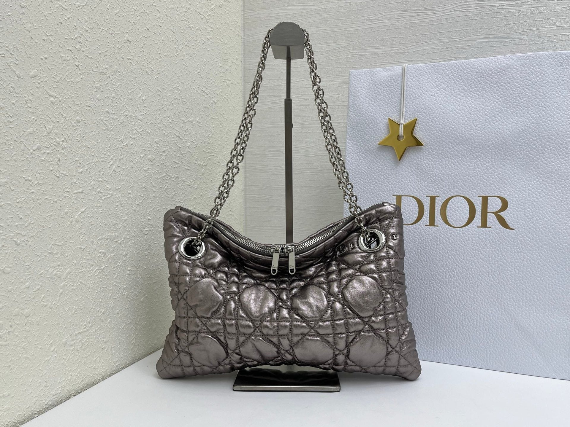 Dior 2026 Milly-La-Foret Bag 33cm Denim and Lambskin 158107