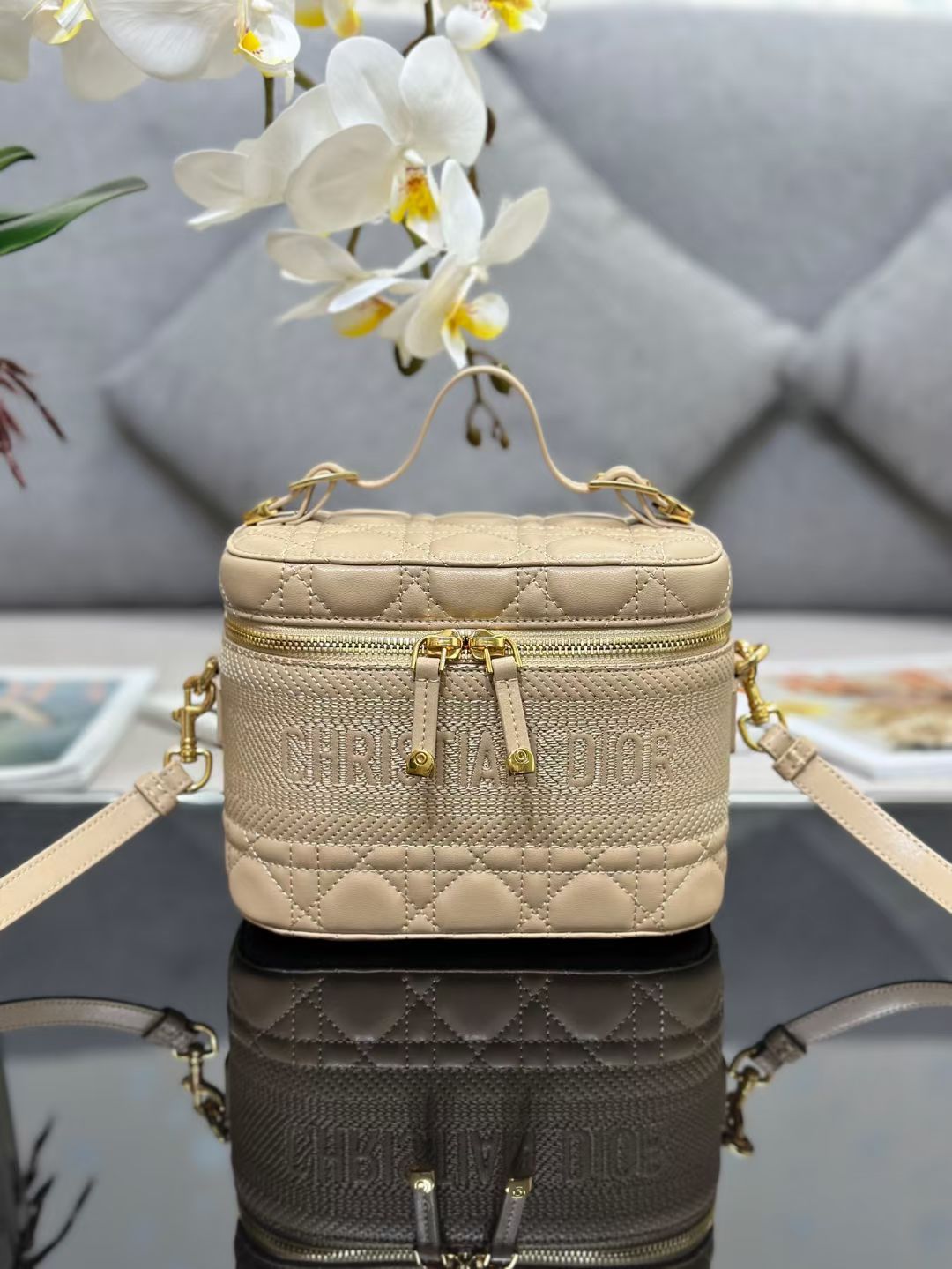 Dior 2026 Vanity Case 18.5cm Lambskin 158275
