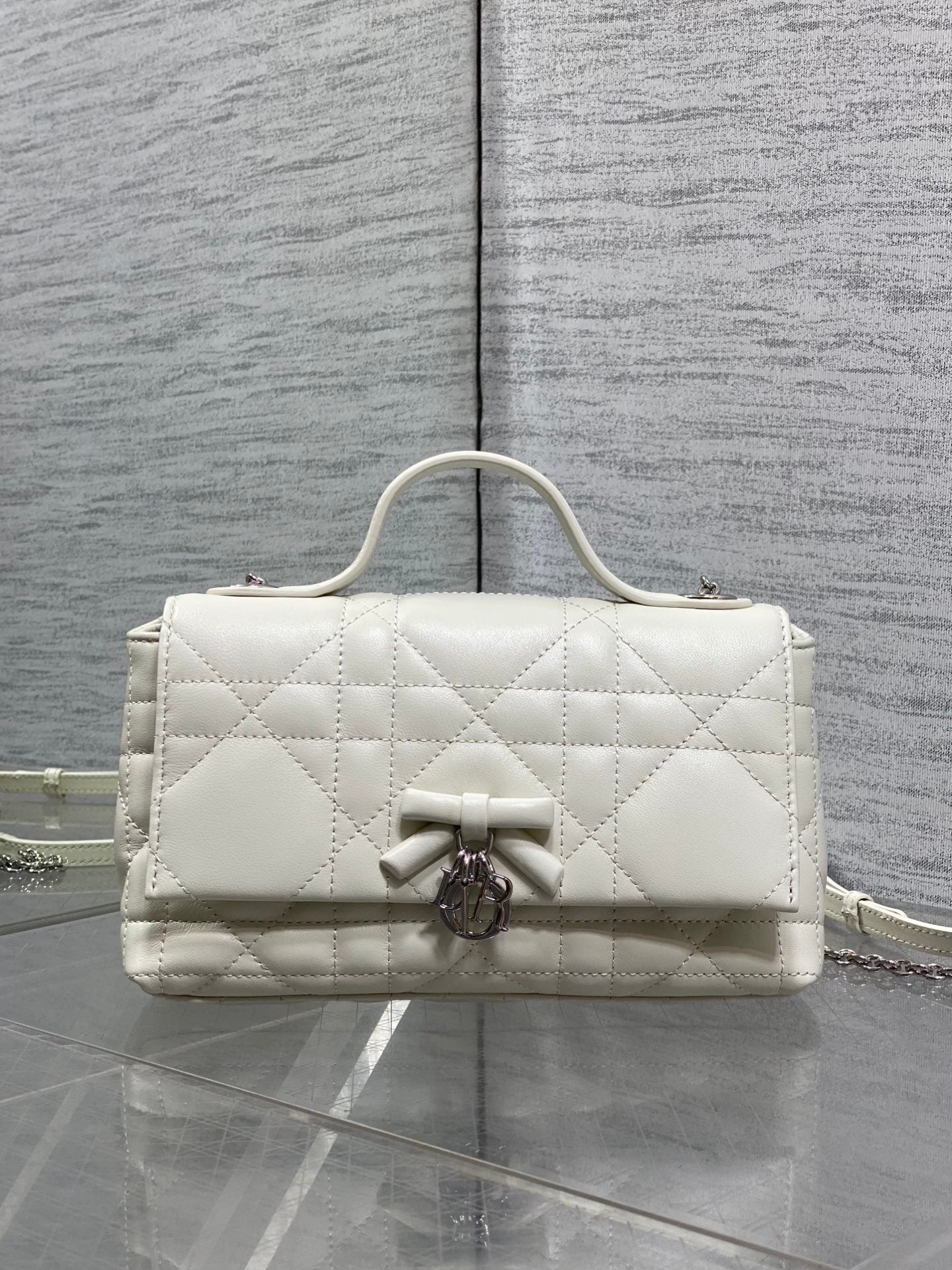 Dior 2026 My Tender Dior Top Handle Bag 21cm Lambskin