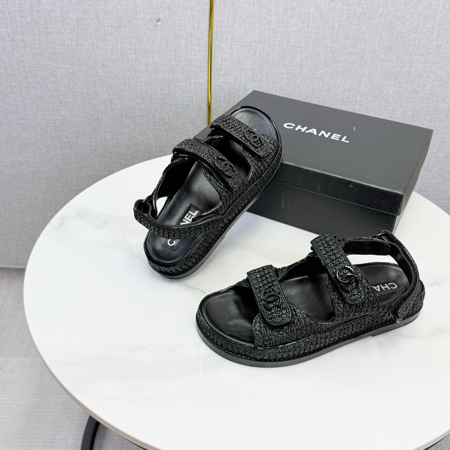 Chanel 2026 Dad Sandal Woven Sheepskin 904401