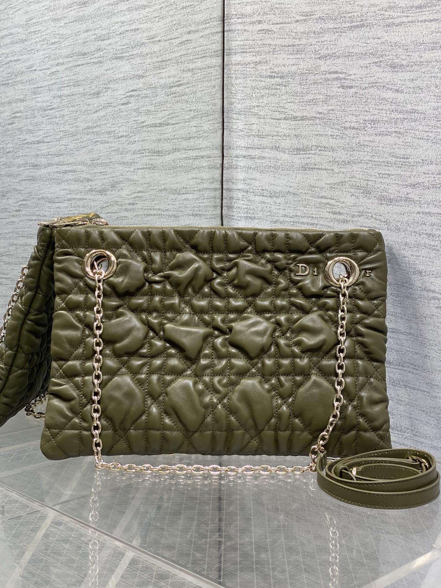 Dior 2026 Crunchy Bag 33cm Cannage Leather 378818