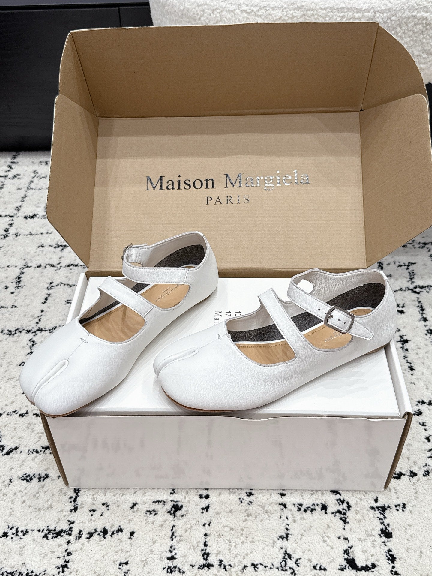 Maison Margiela 2026 Mary Jane Ballet Flat Sheepskin 923257