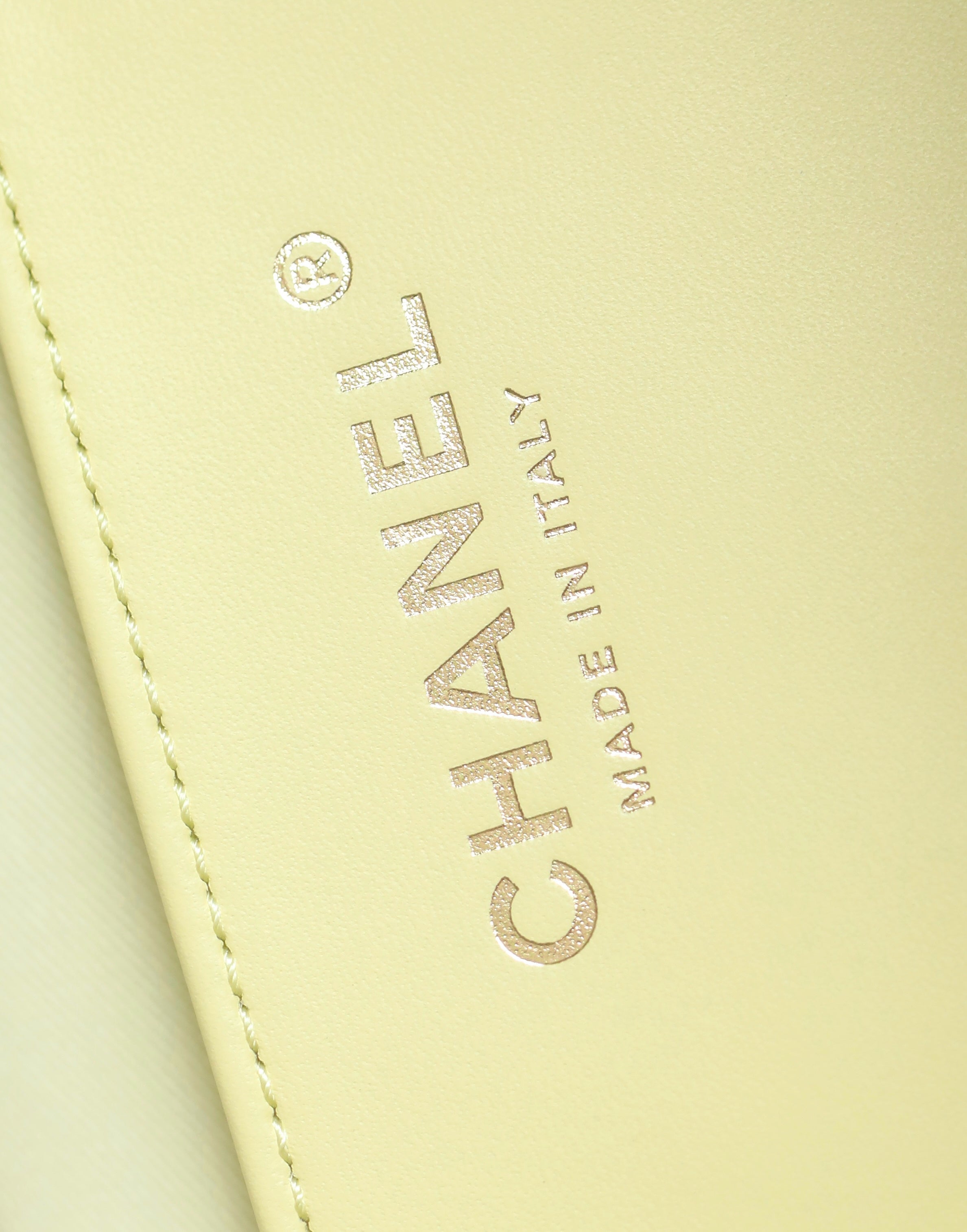 Chanel 2025 Hobo Bag 40cm Light Yellow Caviar Leather 344300