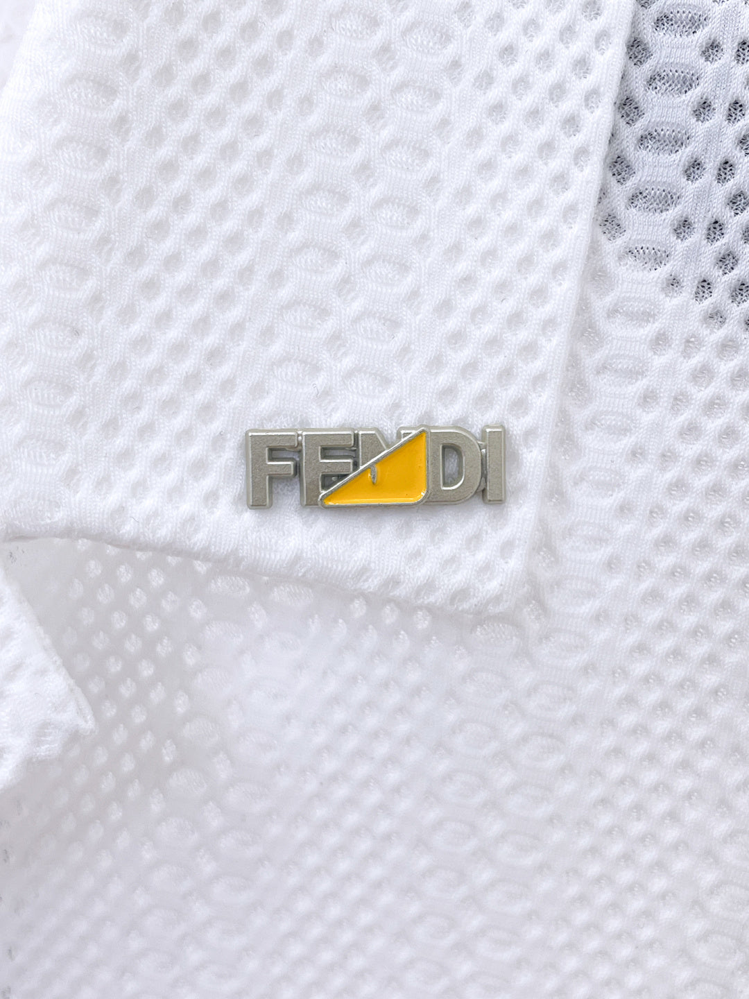 Fendi 2026 Men's Short-Sleeve Shirt Mesh Fabric 739946