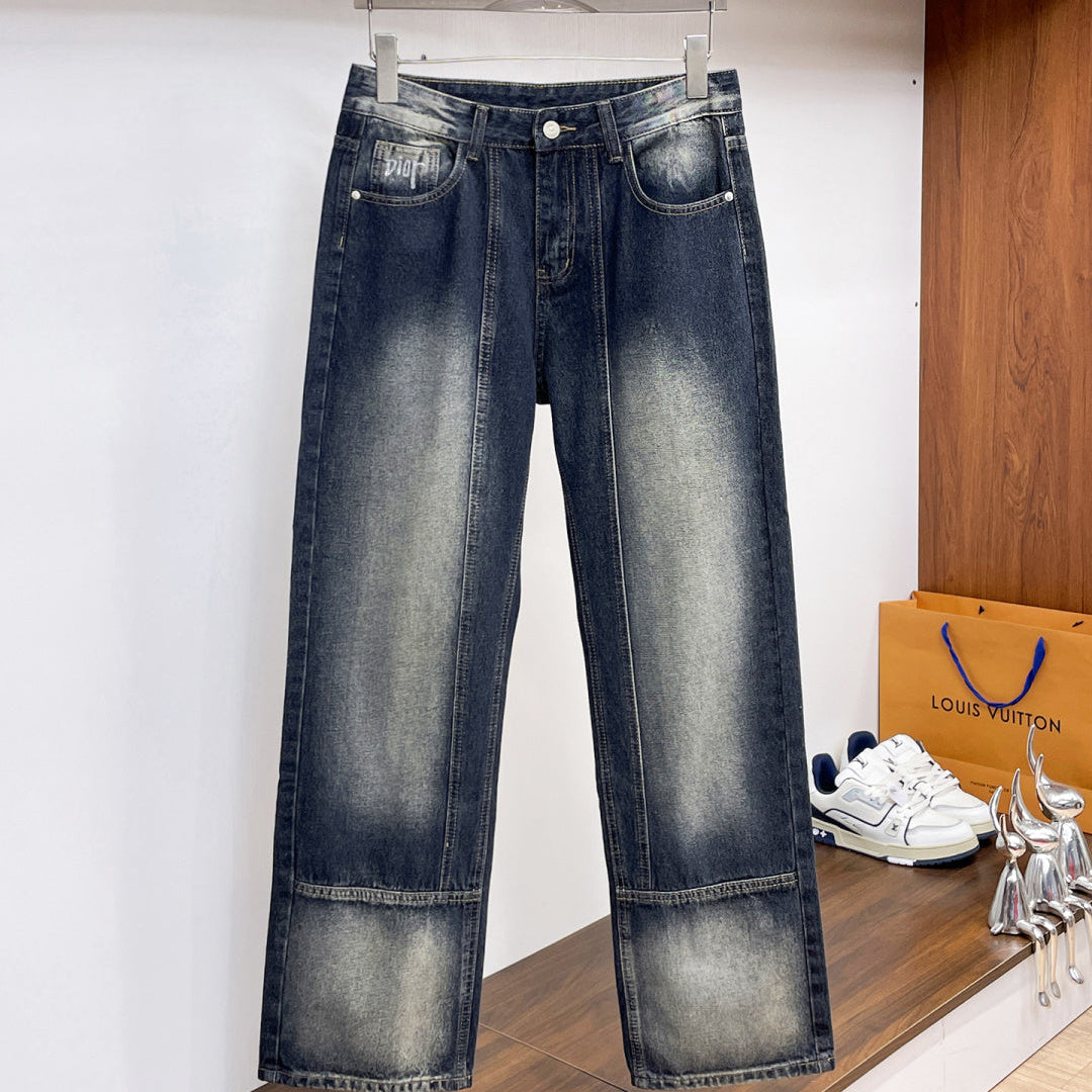 CD 26A Men Wide-Leg Jeans Dark Blue Denim 284963