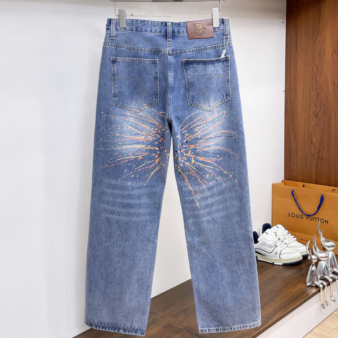 CD 26A Men Wide-Leg Jeans Blue Denim 284959