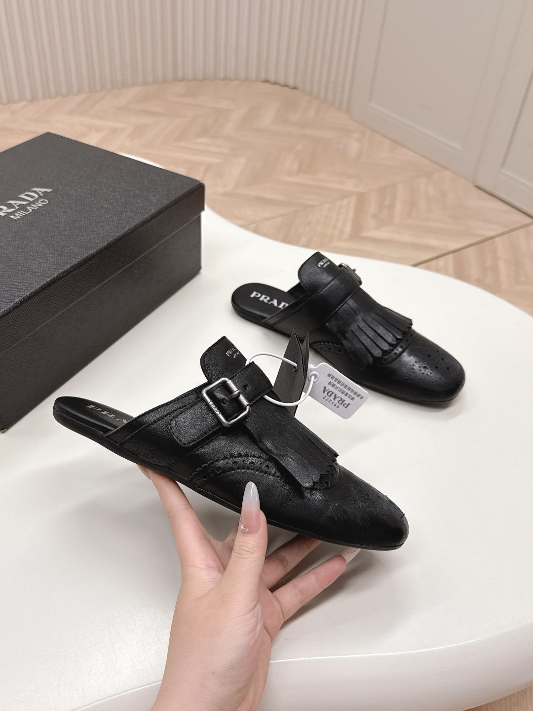 PRA 26S Mule Black Calfskin 600593