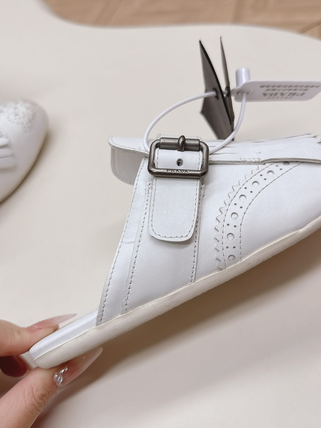 PRA 26S Mule White Calfskin 600594