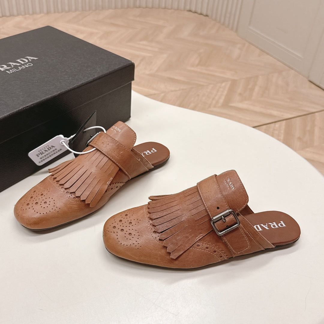 PRA 26S Mule Camel Brown Calfskin 600591