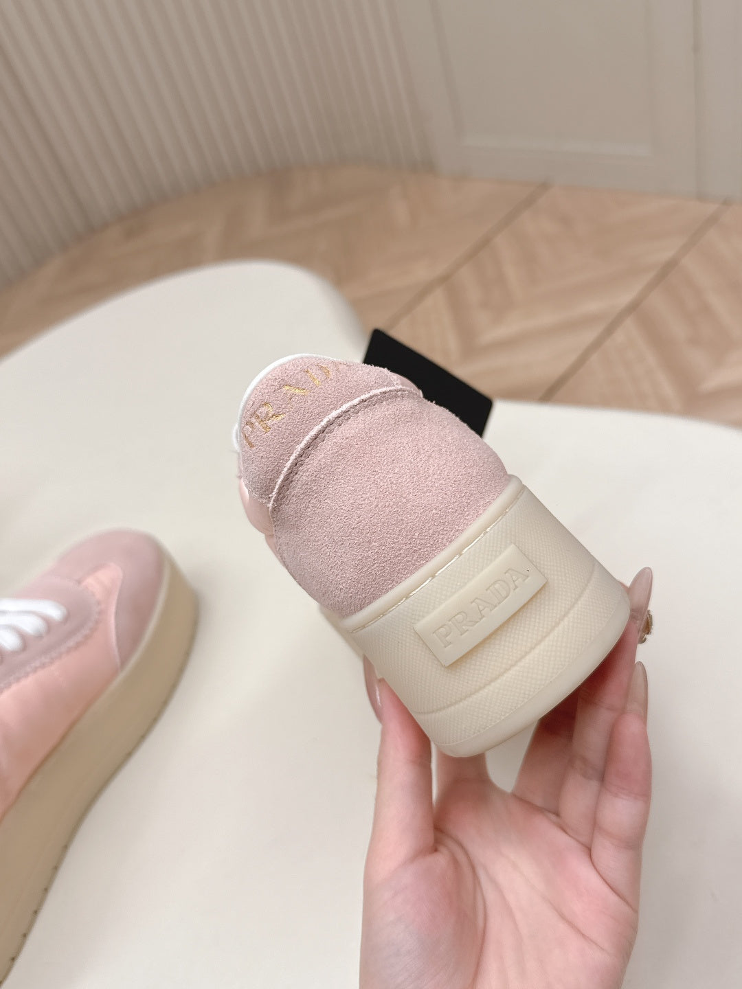 PRA 2026S Platform Sneakers 50 Pink Suede 663491