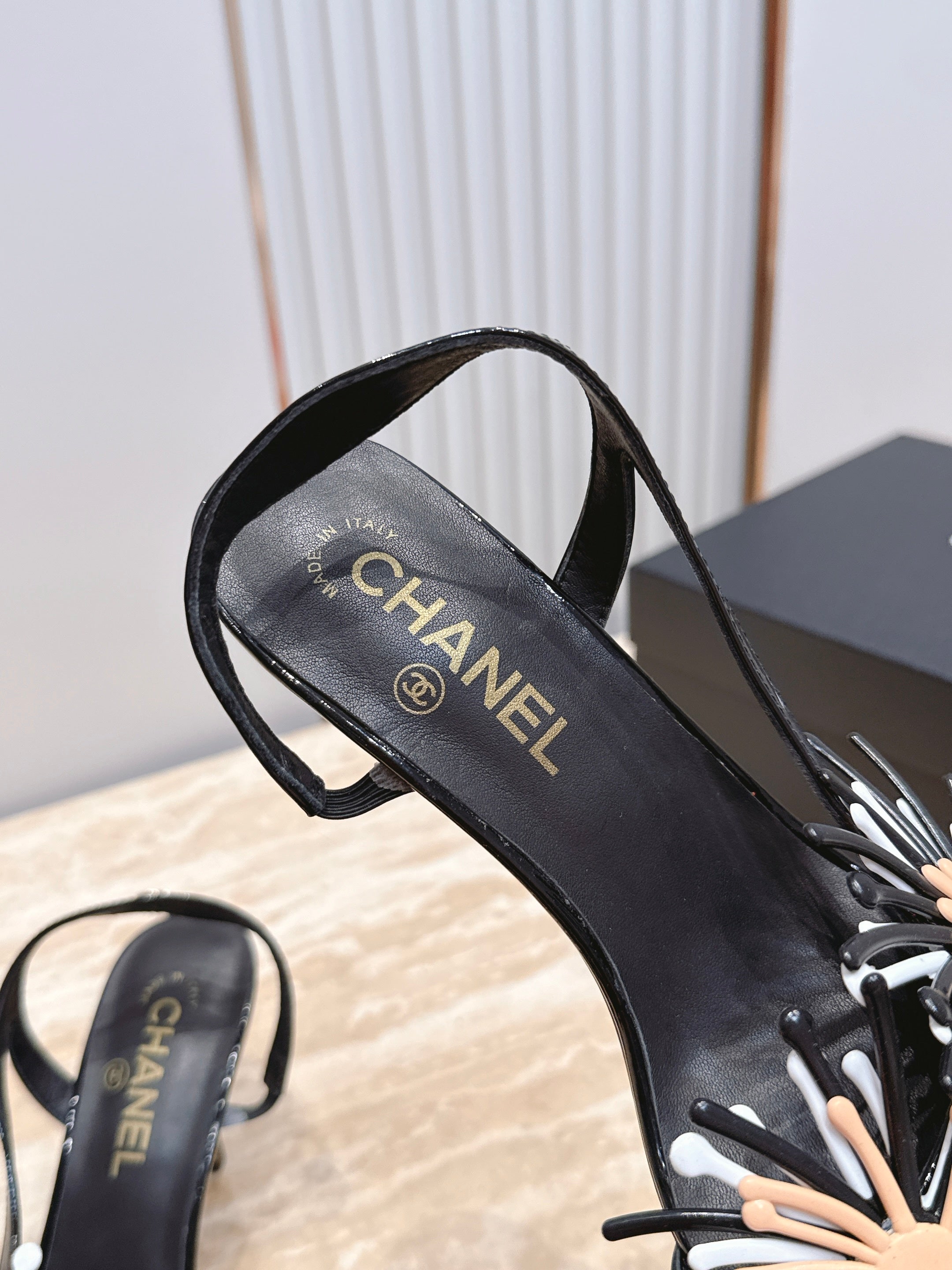 Chanel 2026 Floral Sandal 75mm Calfskin 899050