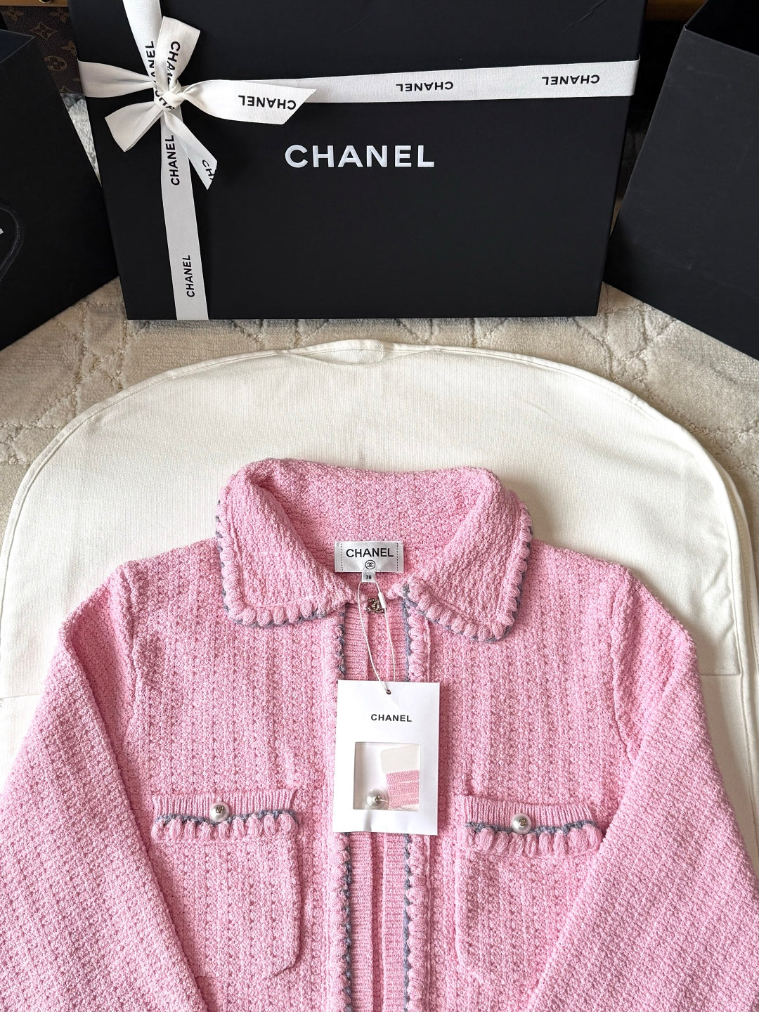 CC 25 cardigan set pink wool 237296