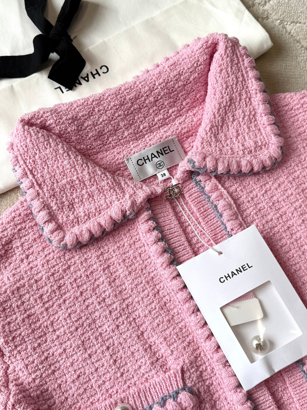 CC 25 cardigan set pink wool 237296