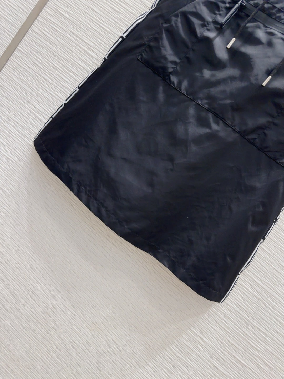 CD 2025 Hooded Vest Dress Black Polyester