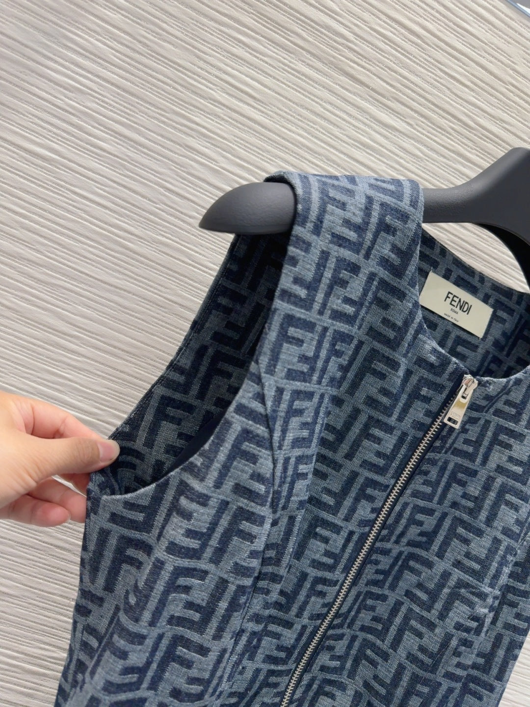 Fendi 25 Dress Blue Cotton