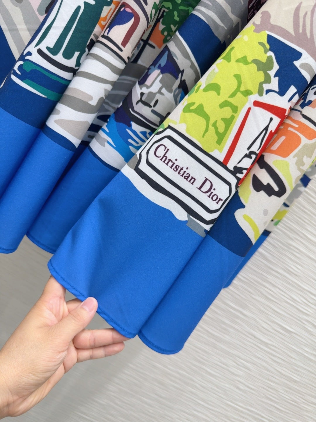 CD 25 Long Skirt Blue mix Colors Polyester