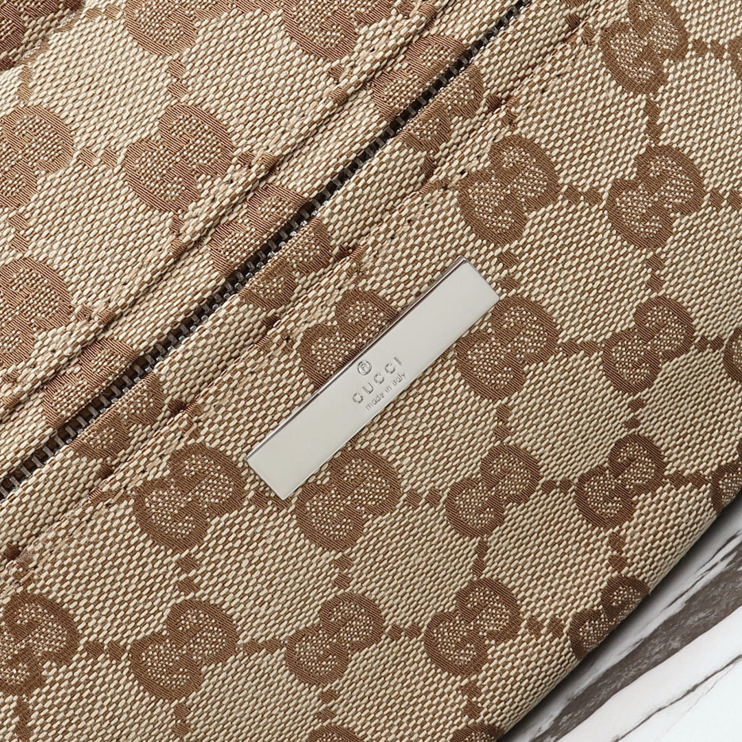 Gucci 2026 Tag Crossbody Bag 30cm Canvas And Calfskin