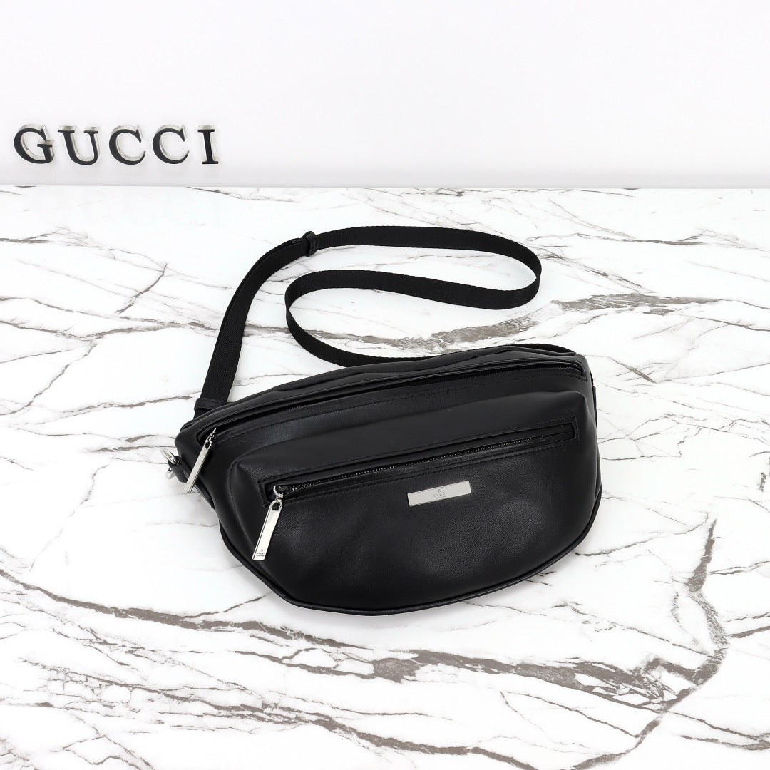 Gucci 2026 Tag Crossbody Bag 30cm Canvas And Calfskin