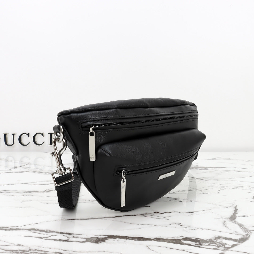 Gucci 2026 Tag Crossbody Bag 30cm Canvas And Calfskin