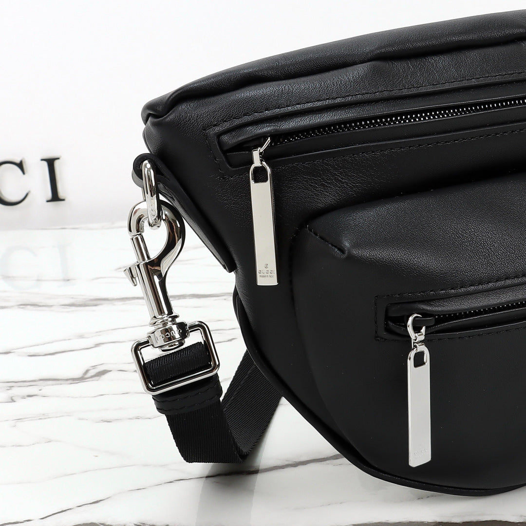 Gucci 2026 Tag Crossbody Bag 30cm Canvas And Calfskin