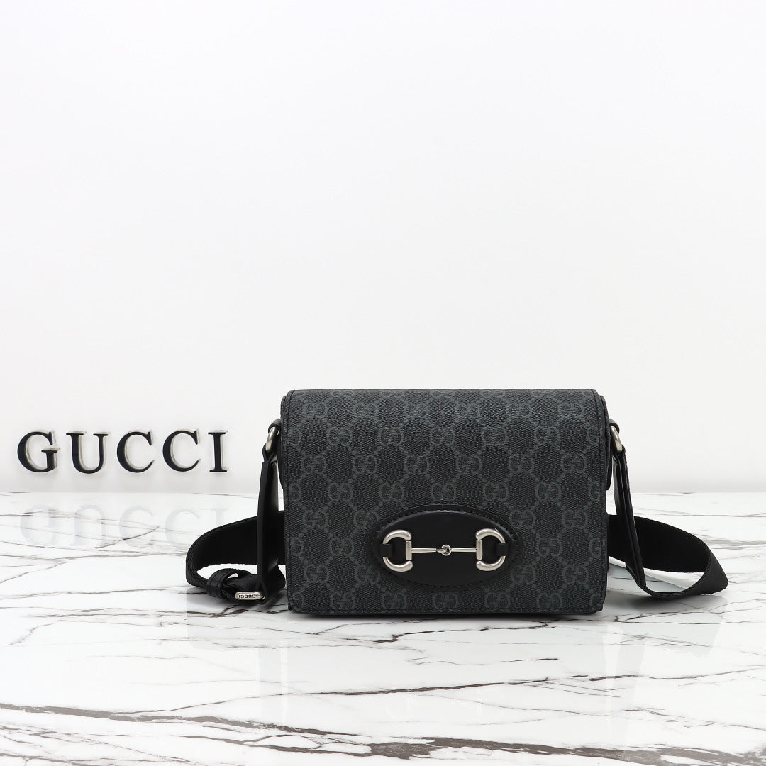 Gucci 2026 Horsebit 1955 Mini Bag 19cm Canvas Leather