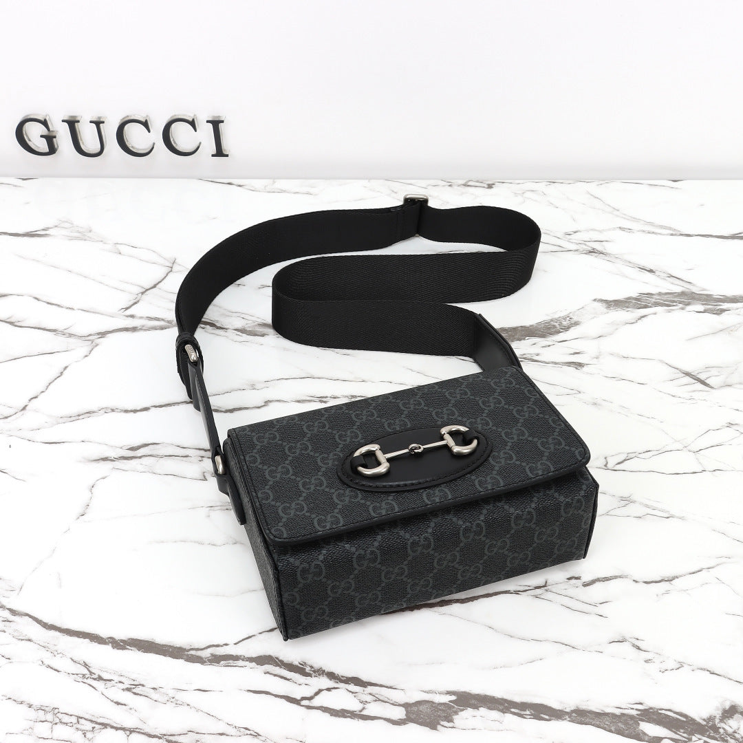 Gucci 2026 Horsebit 1955 Mini Bag 19cm Canvas Leather