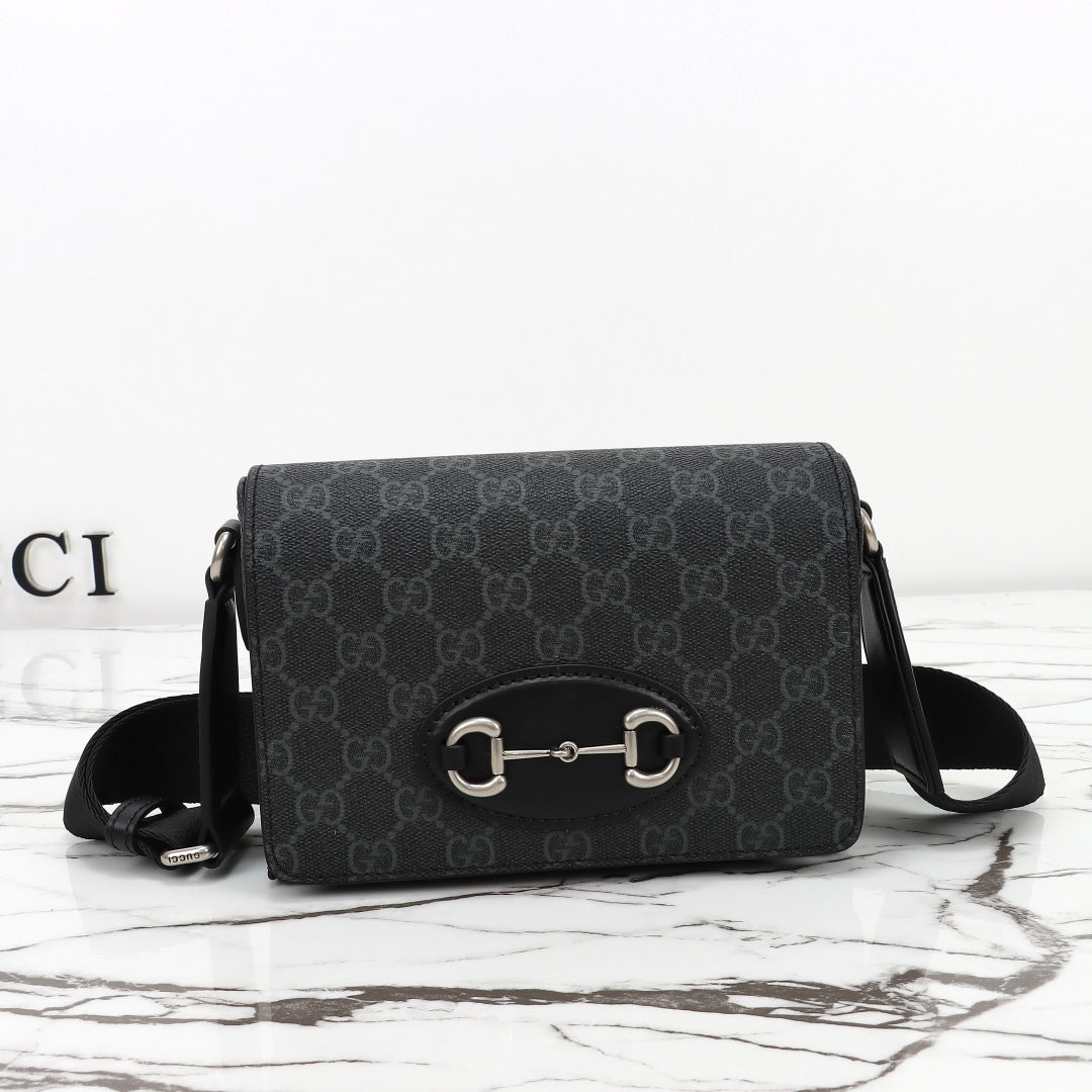 Gucci 2026 Horsebit 1955 Mini Bag 19cm Canvas Leather