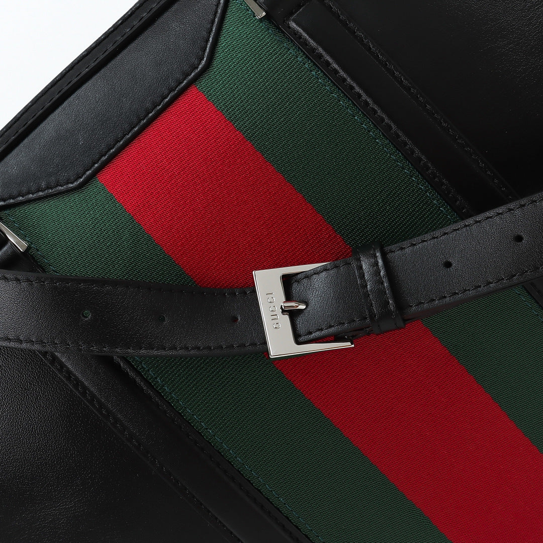 Gucci 2026 Mega Web Trademark Briefcase 38cm Canvas Leather