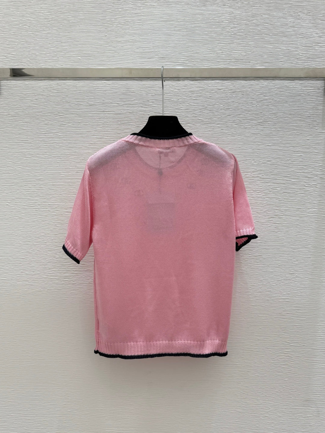 Chanel 2026 Rhinestone Knit Short-Sleeve T-Shirt Cotton 336634