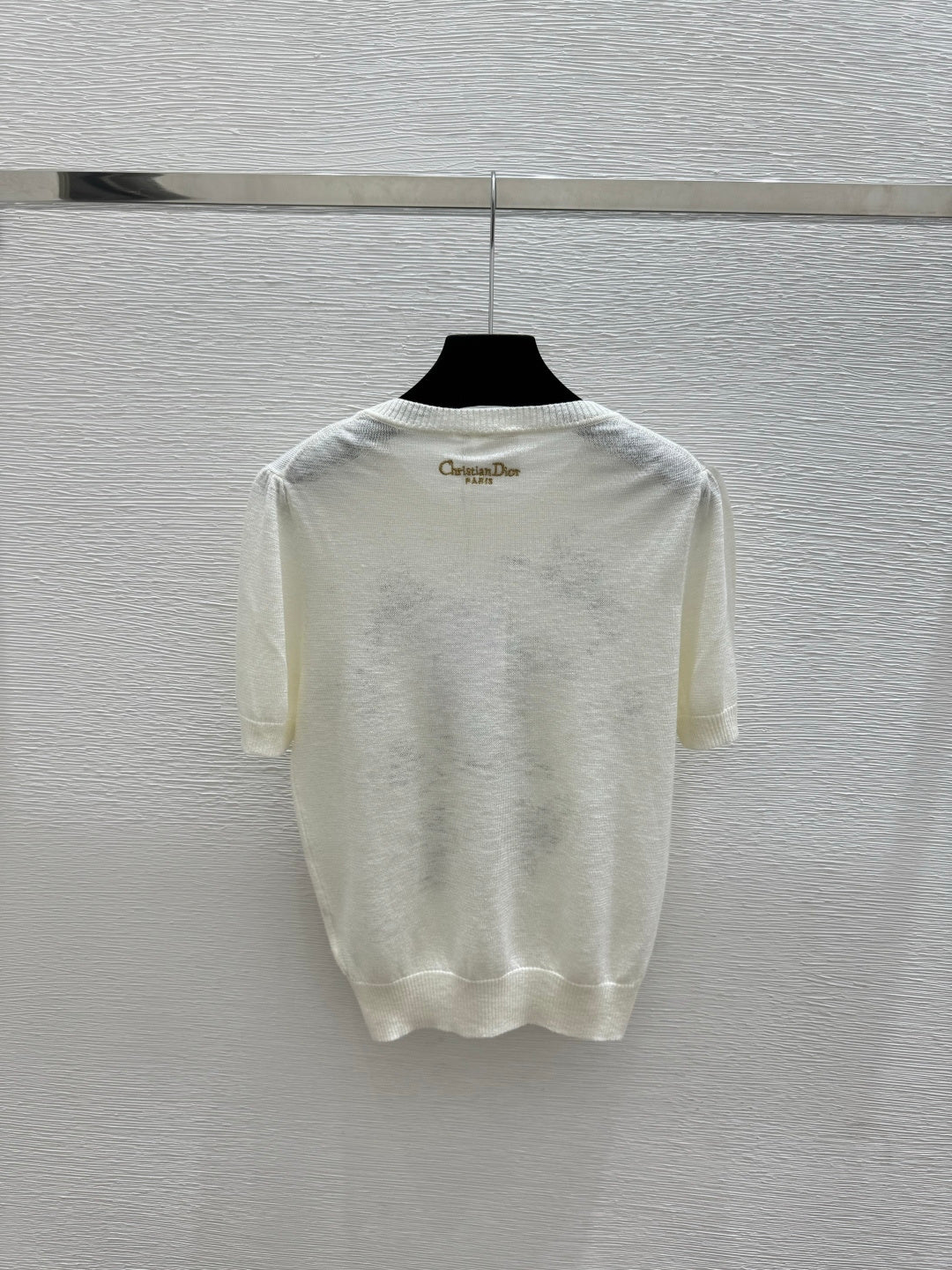 Dior 2026 Short-sleeved Top With Embroidered Five-pointed Star Tencel 497831